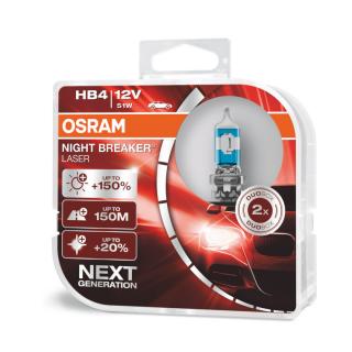 Žiarovka HB4 OSRAM Night Breaker LASER Next Generation +150% svetla 12V 51W 2ks (Autožiarovka HB4 (9006) OSRAM Night Breaker LASER Next Generation +150% svetla 12V 51W 2ks)