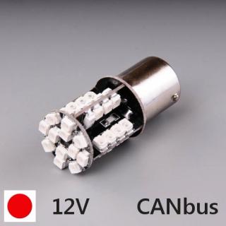 Žiarovka LED 12V P21W Ba15s červená CANBUS
