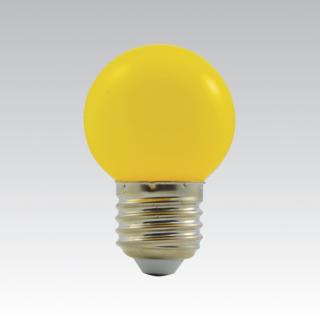 Žltá žiarovka LED E27 230V 1W G45 ochrana IP45
