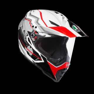 prilba AGV AX-8 Dual EVO EARTH WHITE/BLACK/RED