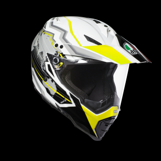 prilba AGV AX-8 Dual EVO EARTH WHITE/BLACK/YELLOW FL.