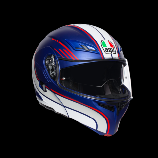 prilba AGV Compact BOSTON MATT BLUE/WHITE/RED (Vyklápačka)