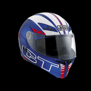 prilba AGV Compact Seattle Matt Blue/White/Red (Vyklápačka)