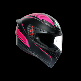 prilba AGV K1 WARMUP MATT BLACK/PINK