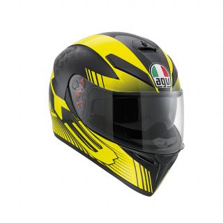 prilba AGV K3 SV Glimpse Black Metal/Yellow (slnecná clona)