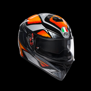 prilba AGV K3 SV LIQUEFY BLACK/ORANGE (slnečná clona)