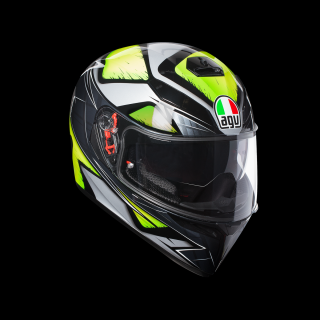 prilba AGV K3 SV LIQUEFY GREY/YELLOW FLUO (slnečná clona)