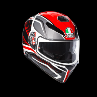 prilba AGV K3 SV PROTON BLACK/RED (slnecná clona)