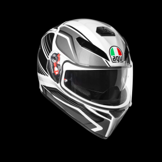 prilba AGV K3 SV PROTON BLACK/SILVER (slnecná clona)