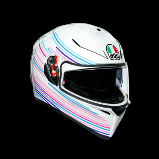 prilba AGV K3 SV SAKURA PEARL WHITE/PURPLE (slnečná clona)