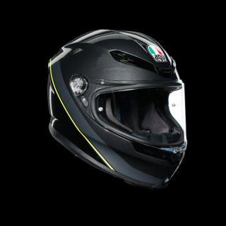 prilba AGV K6 MINIMAL Gunmetal/Black/Yellow Fluo