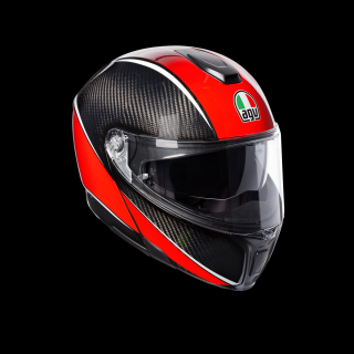 prilba AGV SPORTMODULAR - AERO CARBON/RED