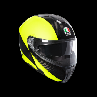 prilba AGV SPORTMODULAR - HI VIS CARBON/YELLOW FL.