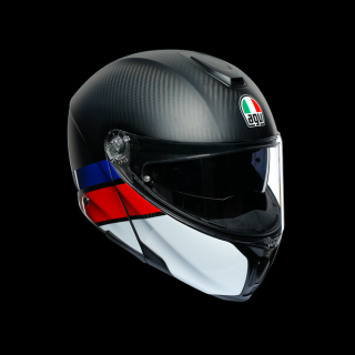 prilba AGV  SPORTMODULAR MULTI - LAYER CARBON/RED/BLUE