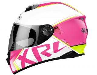 prilba XRC 965015 BEYOND RACE white/pink/fluo (so slnečnou clonou)