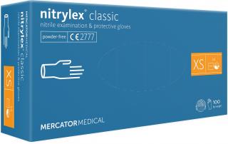 Nitrilové rukavice - nitrylex® classic blue Veľkosť: XS