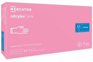 Nitrilové rukavice - nitrylex® pink Veľkosť: M