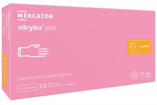 Nitrilové rukavice - nitrylex® pink Veľkosť: XS