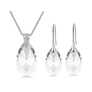 Glory Set náhrdelník a náušnice Water drop Swarovski elements Crystal 532