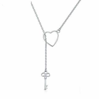 Glory strieborný náhrdelník Key S1070