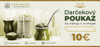 Darčekový poukaz Tea-Shop.sk na nákup tovaru v hodnote 10€