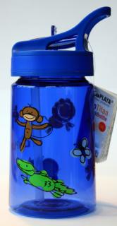 Fľaša na pitie Isotitan 0,35L modrá Lucky ZOO (Kvalitná fľaša bez obsahu BPA z odolného materiálu)