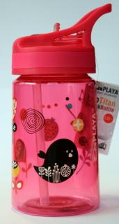 Fľaša na pitie Isotitan 0,35L ružová Happy Jungle (Kvalitná fľaša bez obsahu BPA z odolného materiálu)