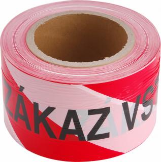 Páska ZÁKAZ VSTUPU červeno-biela, 75mm x 250m, EXTOL CRAFT