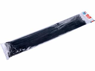 Pásky sťahovacie čierne, 12,4x900mm, 50ks, Ø265mm, 120kg, nylon PA66, EXTOL PREMIUM