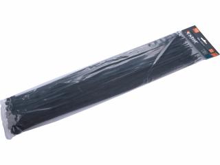 Pásky sťahovacie čierne, 4,8x500mm, 100ks, Ø150mm, 22kg, nylon PA66, EXTOL PREMIUM