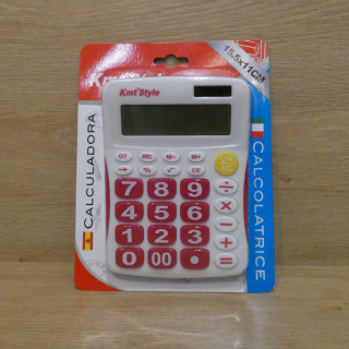 Digitálna kalkulačka do školy, biela - 15,5x11cm