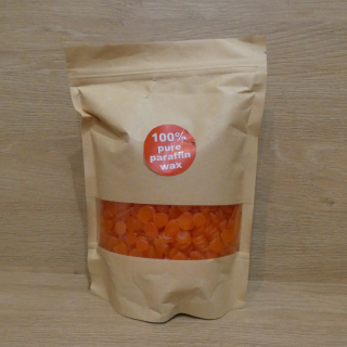 Parafín na sviečky v pastilkách, oranžový - 400g