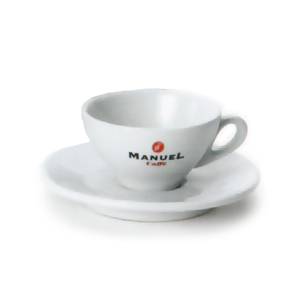 Manuel Caffe espresso šálka "Cromo" (80ml) (hrubostenná porcelánová šálka s podšálkou)