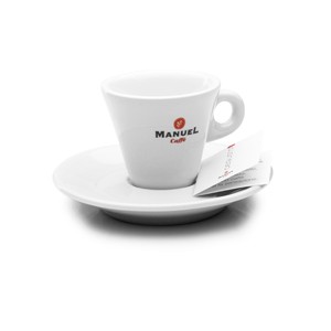 Manuel Caffe Espresso šálka "PRESTIGE" (60ml) (hrubostenná porcelánová šálka s podšálkou)