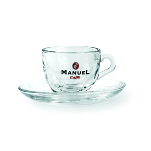 Manuel Caffe sklenená šálka Espresso (80ml) (sklenená šálka s podšálkou)