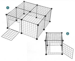 Modulová klietka pre hlodavce 35x35 12ks