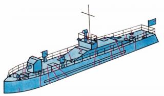 Papierový model Amurský delový čln Pika (Amurský delový člun Pika)