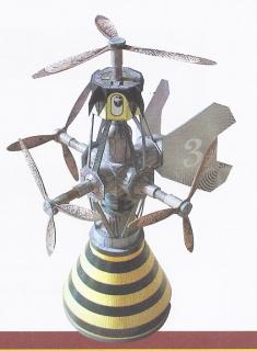 Papierový model Fantázia Julesa Verna - Vrtulník Osa (Vrtulník Vosa)