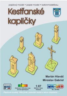 Papierový model Kestřanské kapličky 1:87