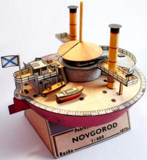 Papierový model Pobrežná bojová loď NOVGOROD 1873 (Pobřežní bitevní loď NOVGOROD)