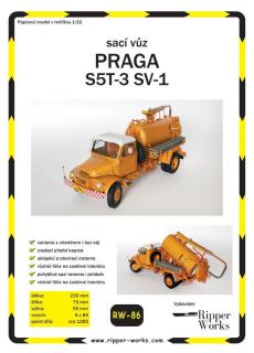 Papierový model - Praga S5T-3 SV-1 čistič kanálov