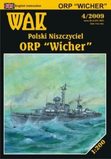 Papierový model - torpédoborec ​​ORP &quot;Wicher&quot; II