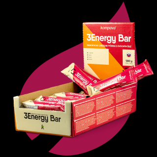 3Energy Bar Príchuť: jahoda, Balenie: 32ks