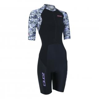 Dámska triatlonová kombinéza Lava Short Sleeve Trisuit / White/Gravel Veľkosť: L