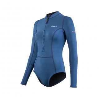 Dámsky plavecký oblek Yulex® s dlhým rukávom - Navy Veľkosť: XL