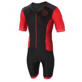 Men's Aquaflo Plus Short Sleeve Full Zip - Black/Red Veľkosť: L