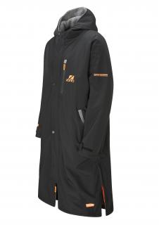 Oversized plavecká parka Polar Fleece Parka Robe Jacket - Black/Orange Veľkosť: L