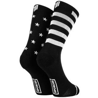 Športové ponožky LEGEND BLACK Veľkosť: L (44-46)