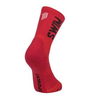 Športové ponožky Swim Bike Run červené Veľkosť: L (44-46)