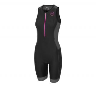 Women's Aquaflo Plus Trisuit - BLACK/GREY/NEON PINK Veľkosť: XS